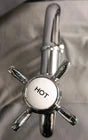Chrome Tall Bib Taps, New Old Stock, 18 cm Long Reach Spout