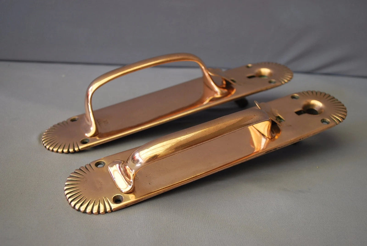 Bronze Door Handles Latches Sunrise Design by Gibbons of Wolverhampton