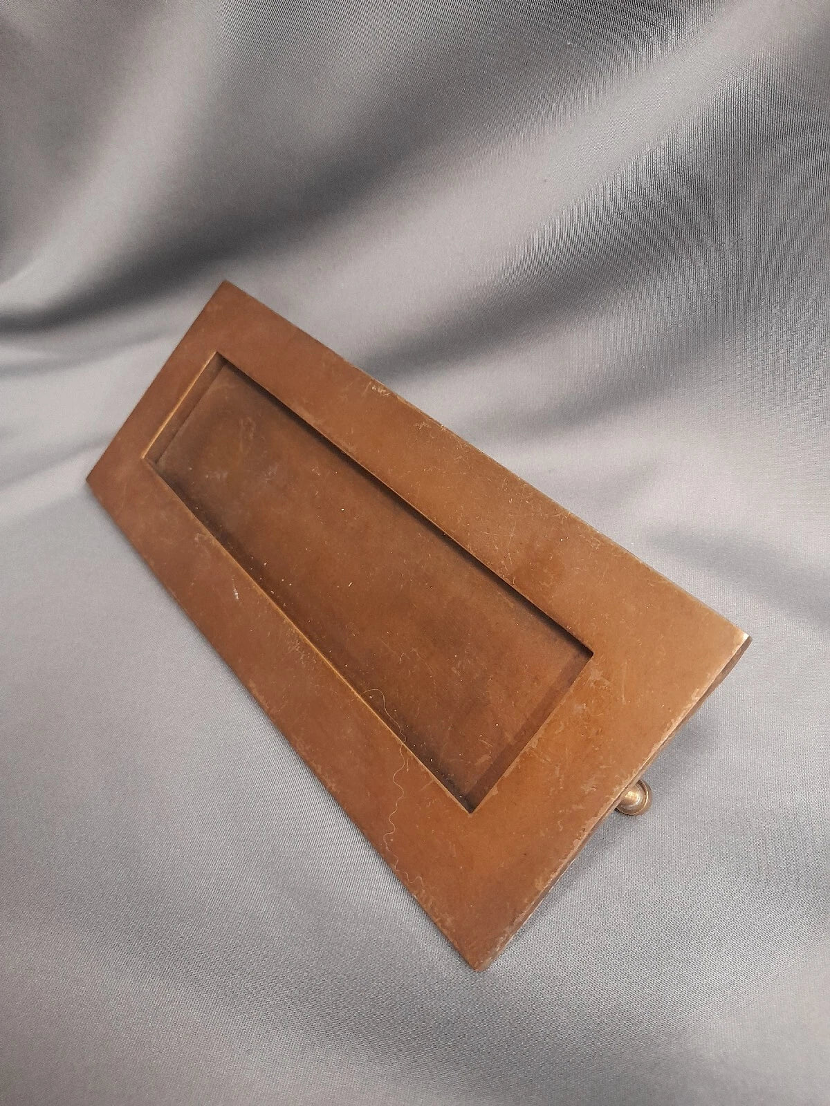 Brass / Copper Heavy Duty Letterbox, Reclaimed Refurbed Vintage Original Patina