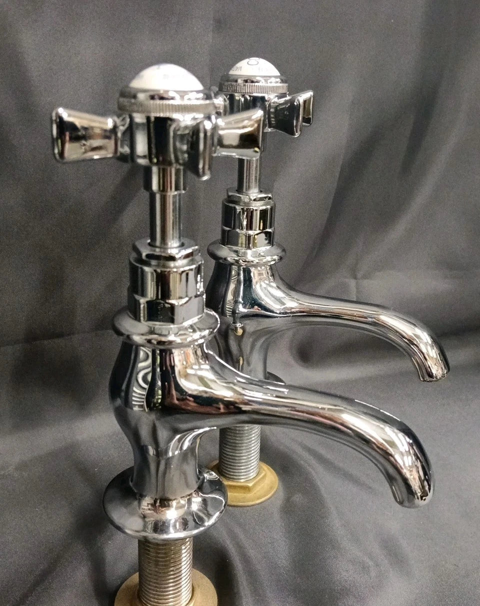 Chrome Bathroom Basin Taps, Reclaimed & Fully Refurbished Taps D5