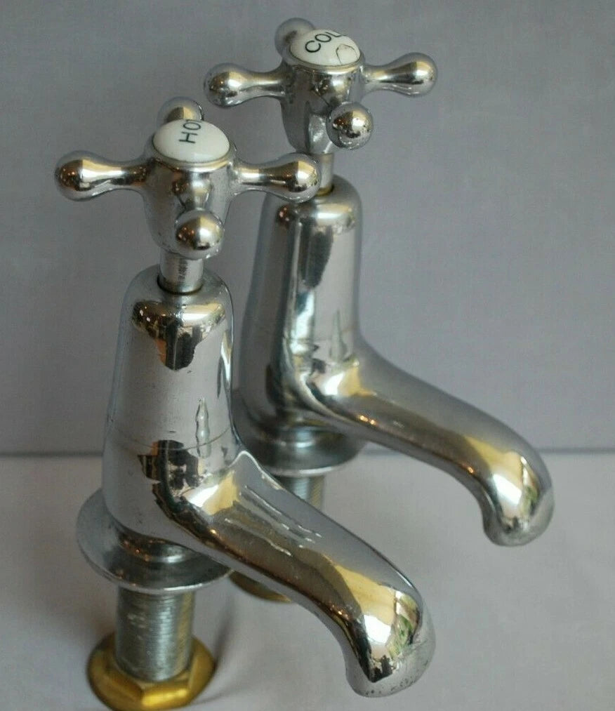 Chrome Bath Taps Reclaimed & Recycled Stunning Old Retro Chrome Taps