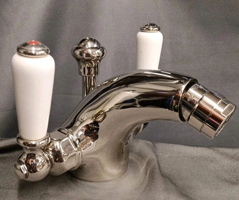 Perrin & Rowe Nickel Bidet Tap Reclaimed, Fully Refurbished Excellent Condition