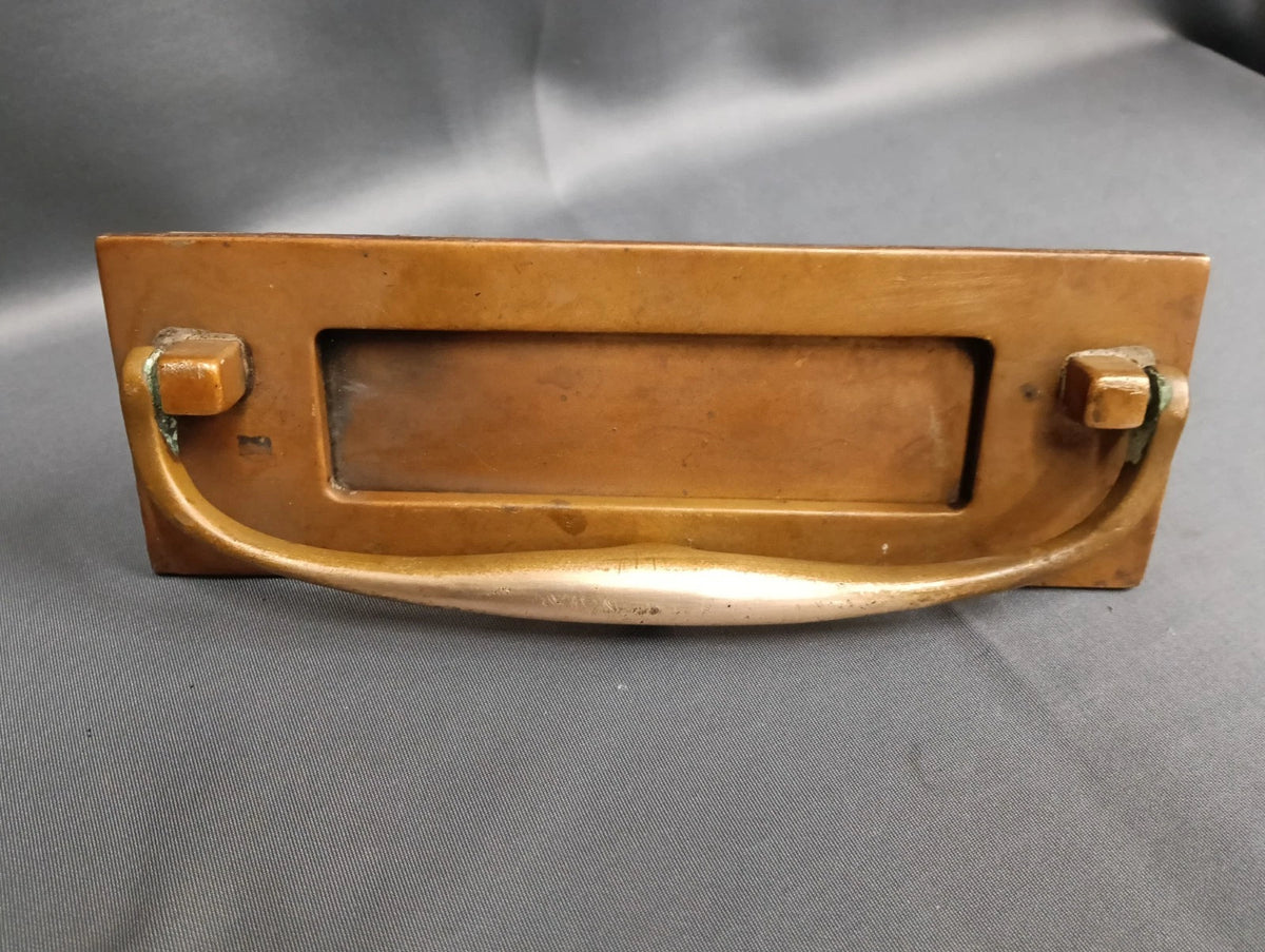 Brass / Bronze Letterbox, Reclaimed, Reconditioned Vintage Original Patina