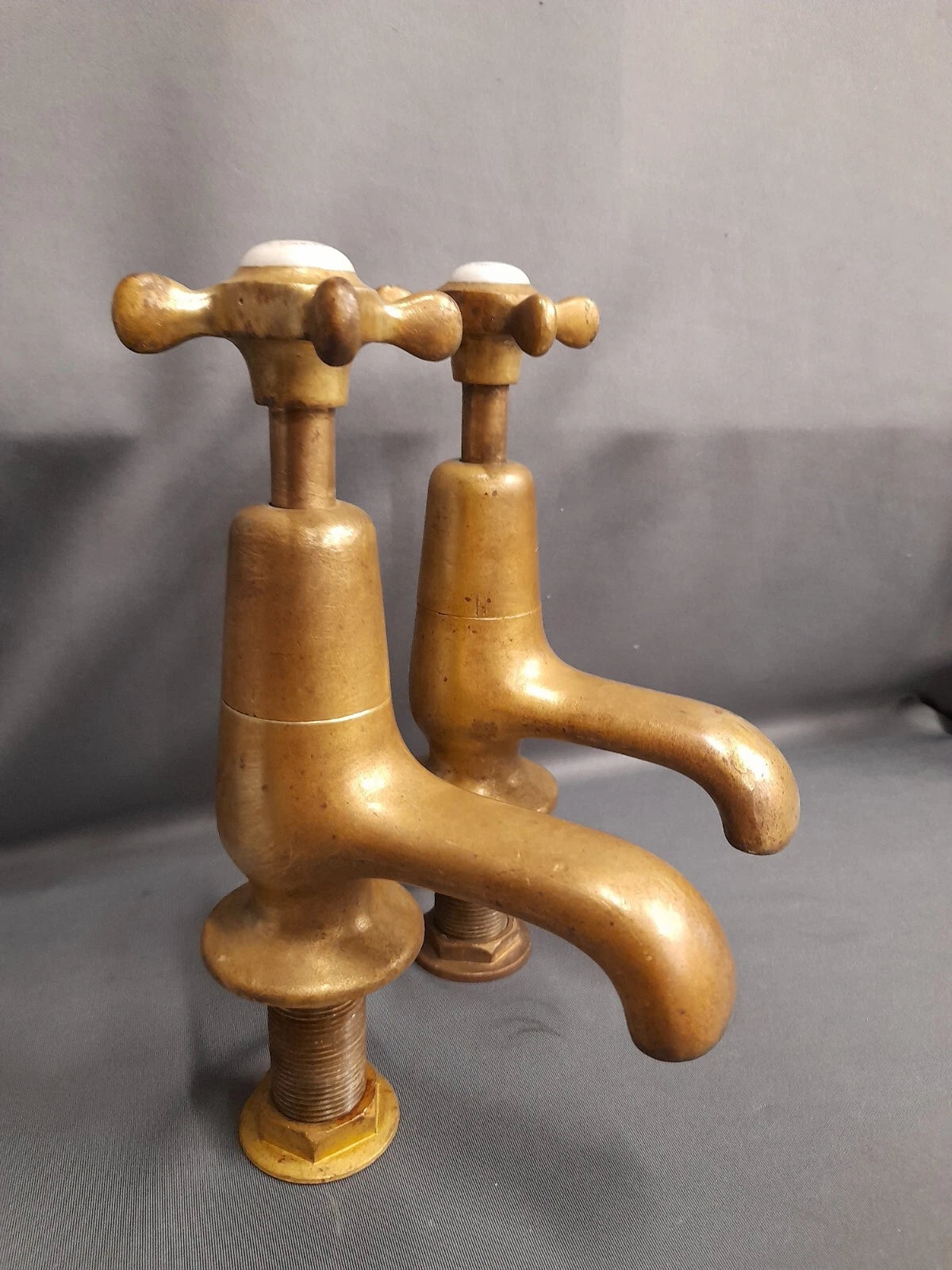 Brass Bath Taps Original Aged Patina Brass Bathroom Taps Fully Refubished
