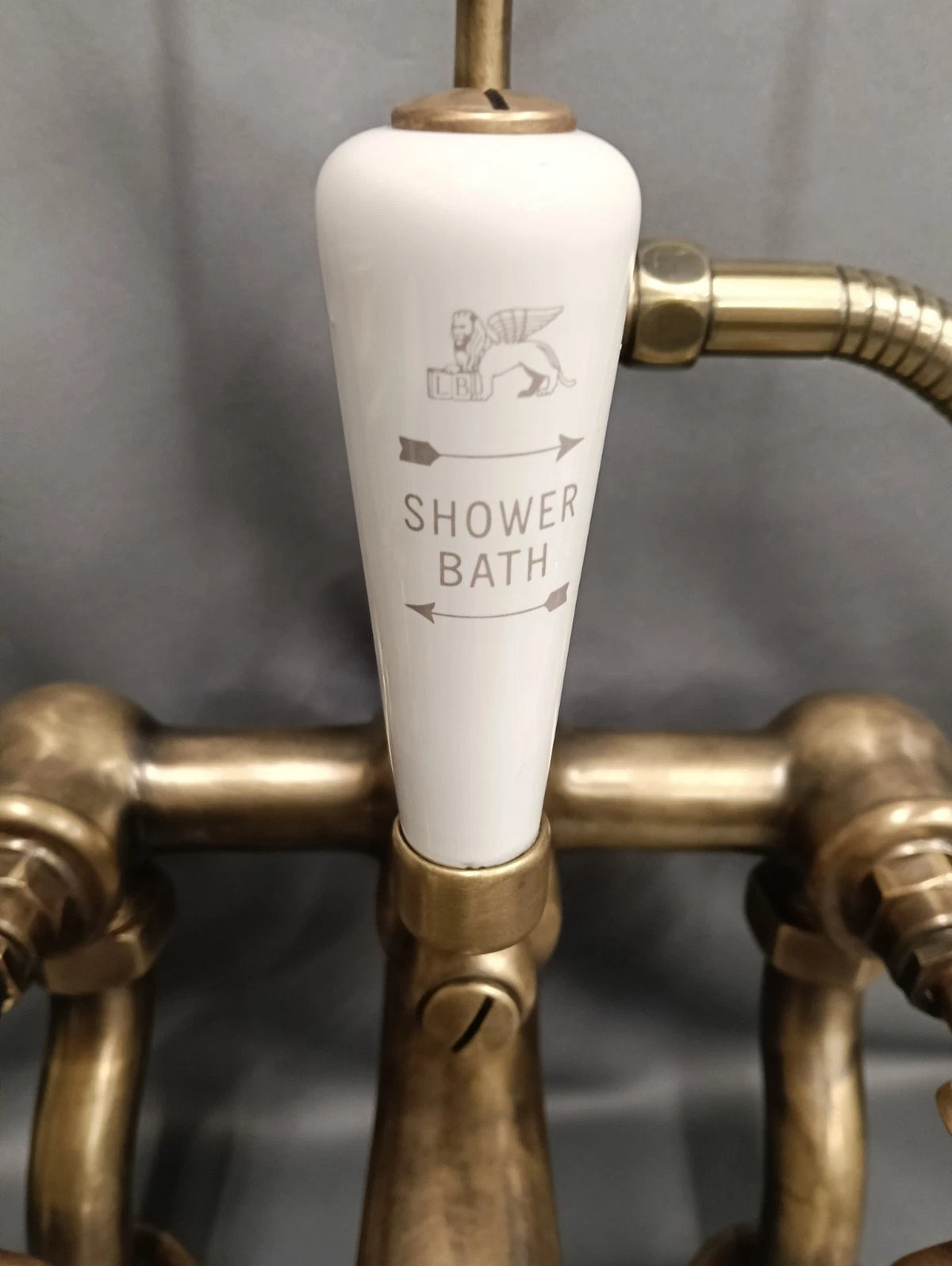 Lefroy Brooks Bare Aged Brass Bath Shower Mixer Taps Reclaimed Reconditioned
