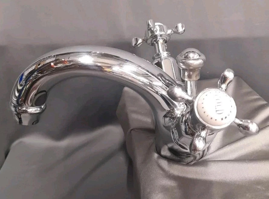 Perrin & Rowe Chrome Mono Tap Reclaimed, Refurb, New Pull Up Waste