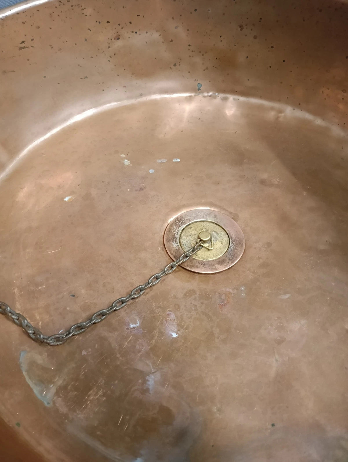Deep Copper / Brass Bathroom Bowl, Basin, Heavyweight Quality Bowl & Waste, Plug