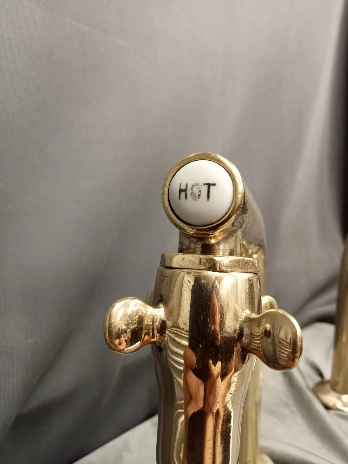 Brass Supa Taps, Bare Brass Retro Kitchen Taps Reclaimed & Refurbished
