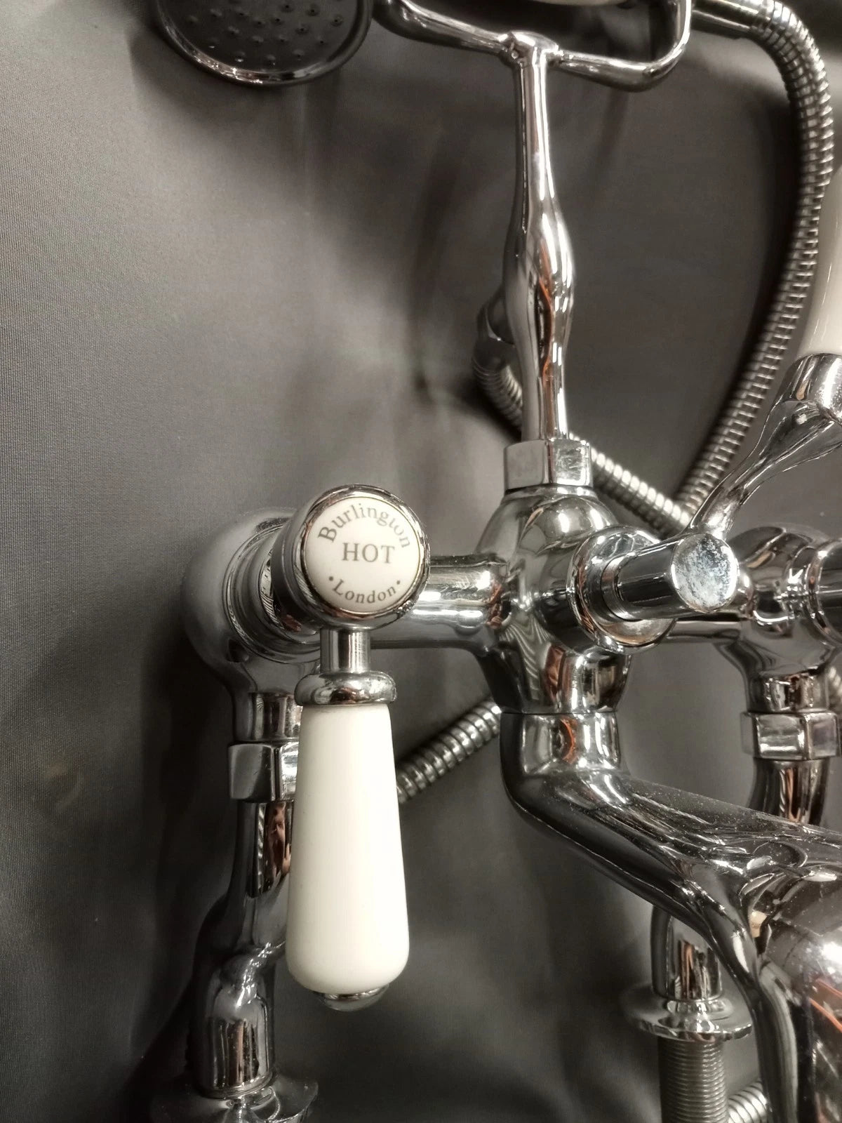 Burlington Kensington Chrome Bath Shower Mixer Taps, Reclaimed & Reconditioned
