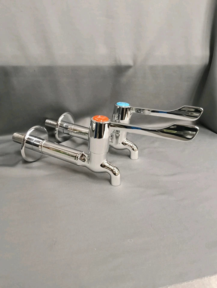 Armitage Shanks Wall Mounted Back Fed Large Lever Taps New Old Stock