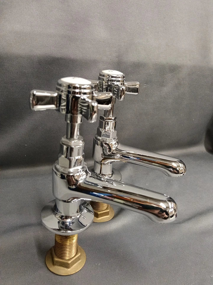 Chrome Bathroom Basin Taps, Reclaimed & Fully Refurbished Basin Taps