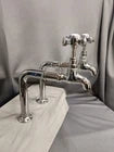 Chrome Tall Bib Taps, New Old Stock,  18 cm Long Reach Spout