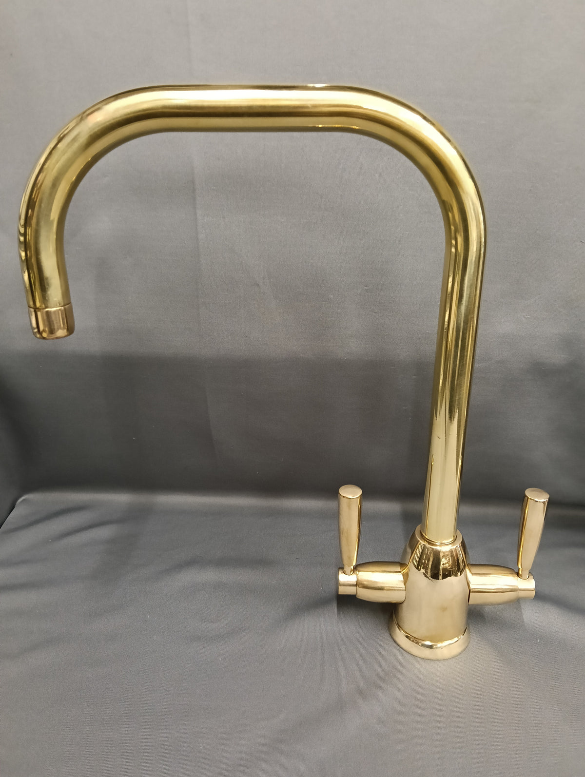 Perrin & Rowe Oberon Bare Brass Mono Mixer Tap