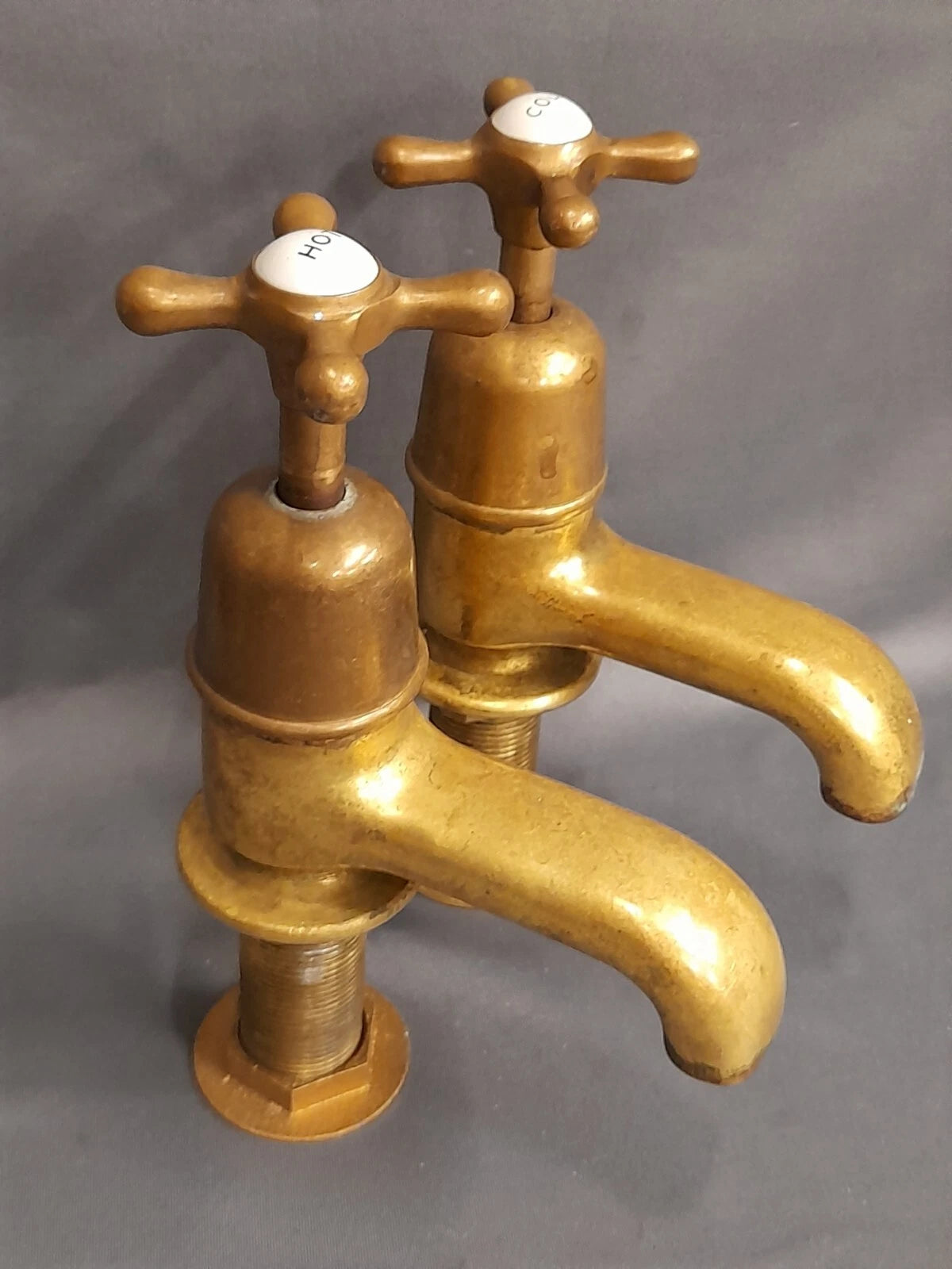 Brass Bath Taps Original Patina Fully Refurbed Bathroom Bath Taps