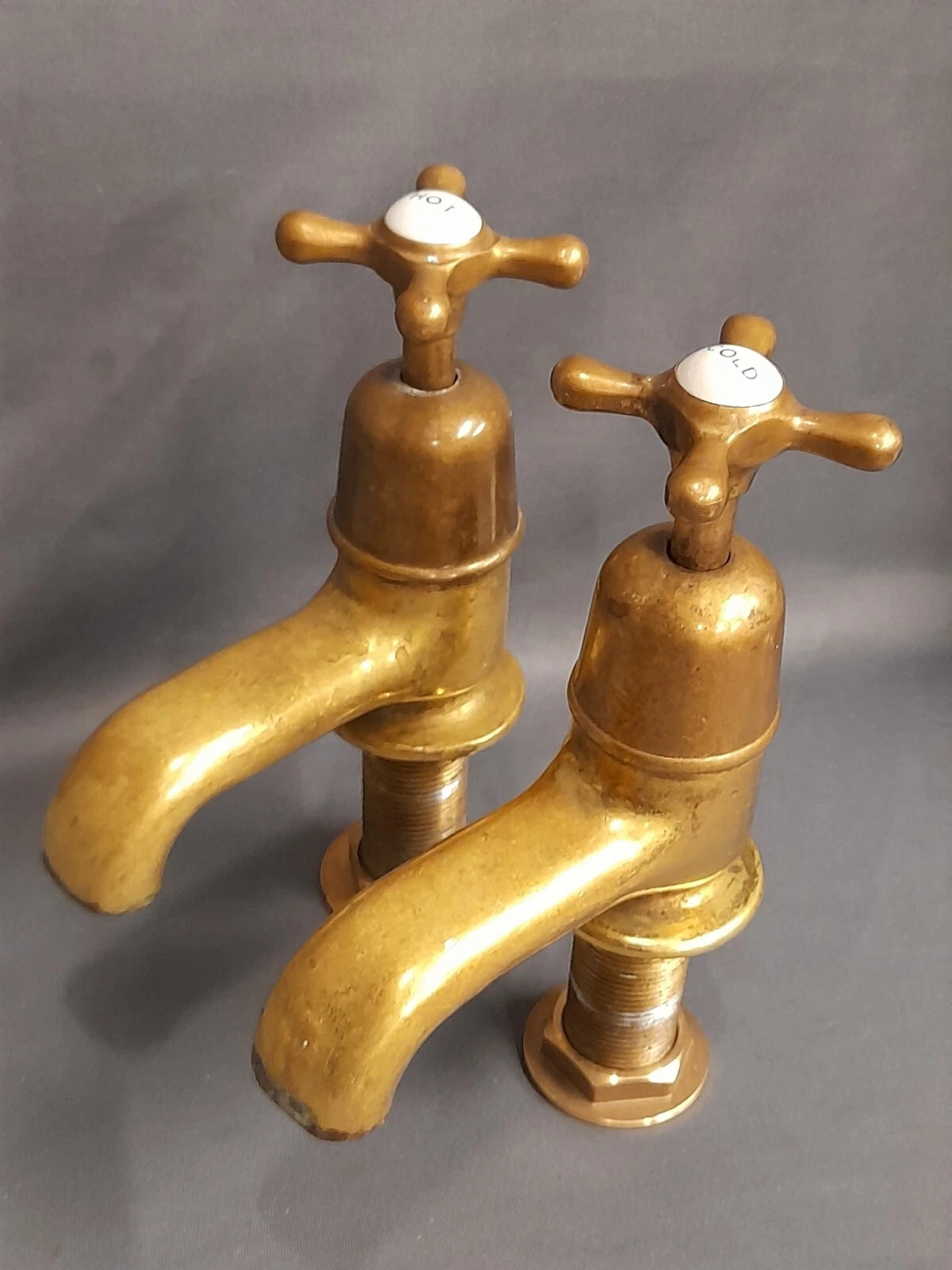 Brass Bath Taps Original Patina Fully Refurbed Bathroom Bath Taps