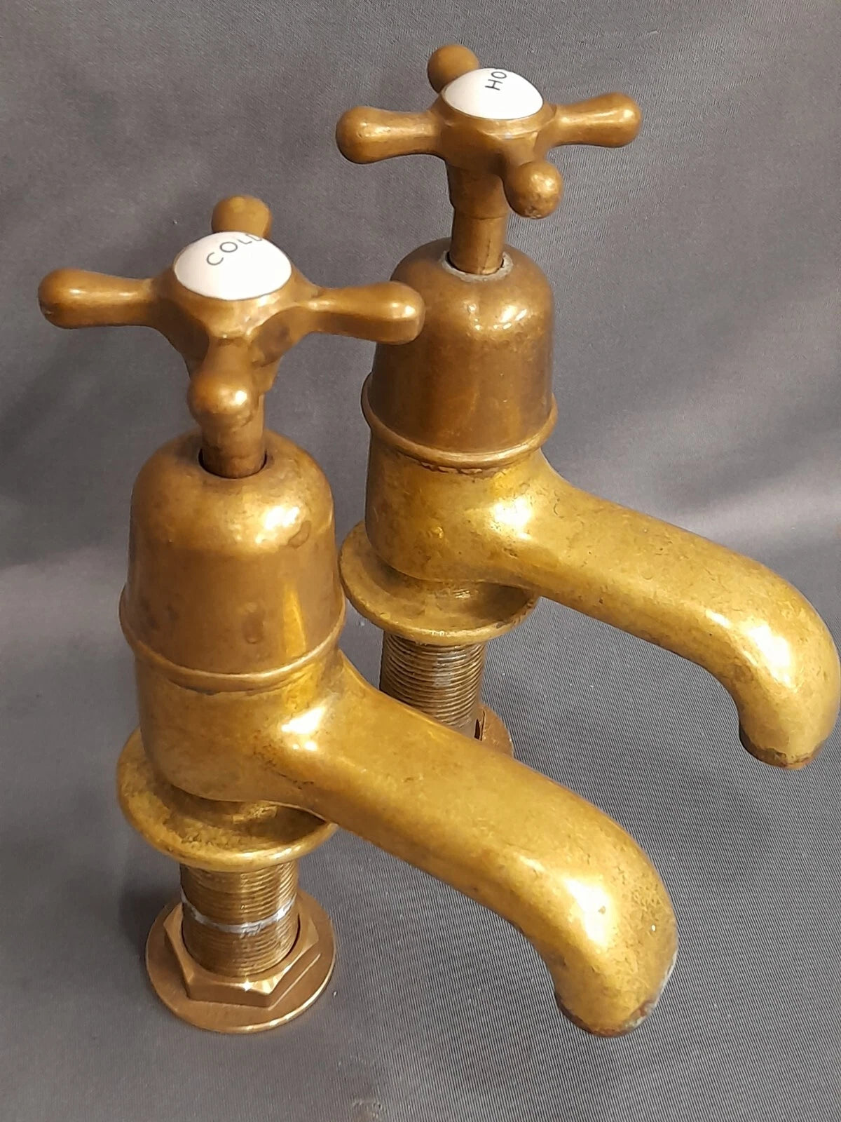 Brass Bath Taps Original Patina Fully Refurbed Bathroom Bath Taps