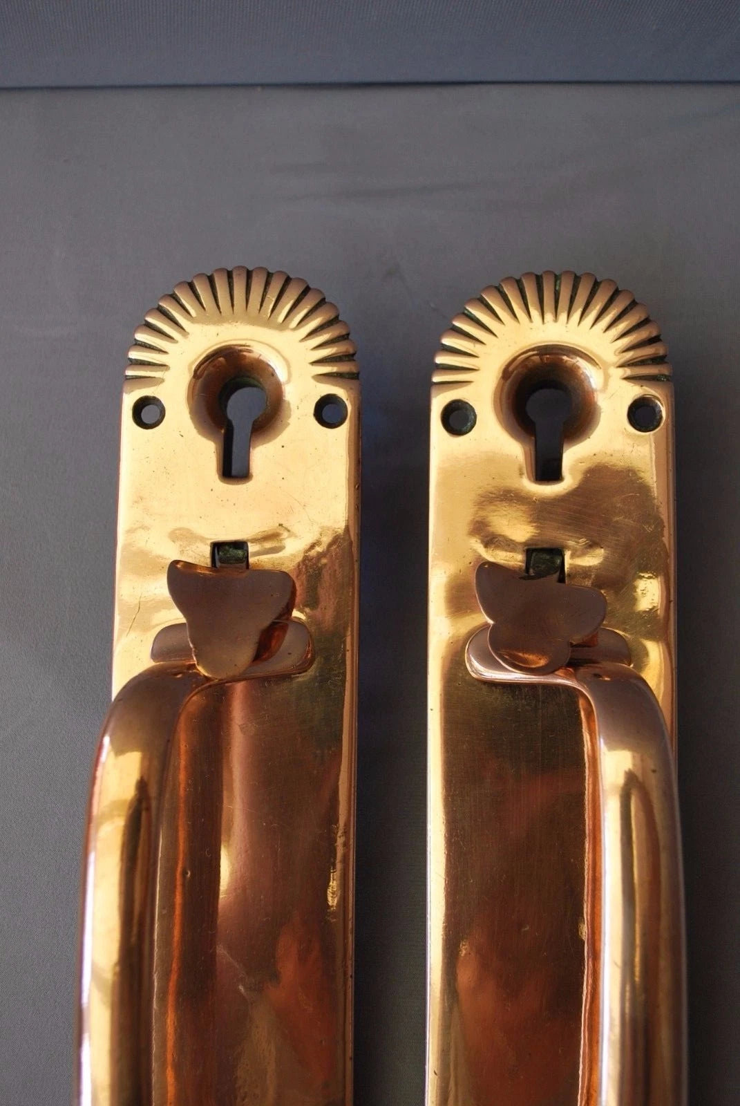 Bronze Door Handles Latches Sunrise Design by Gibbons of Wolverhampton