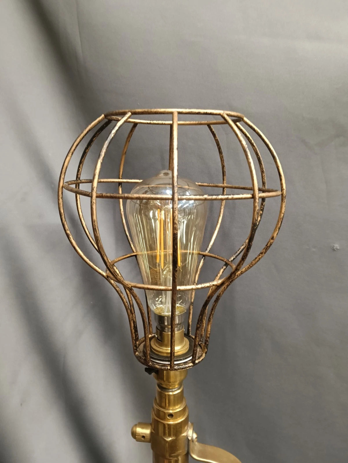 Lovely Brass & Copper Fire Extinguisher Table Lamp