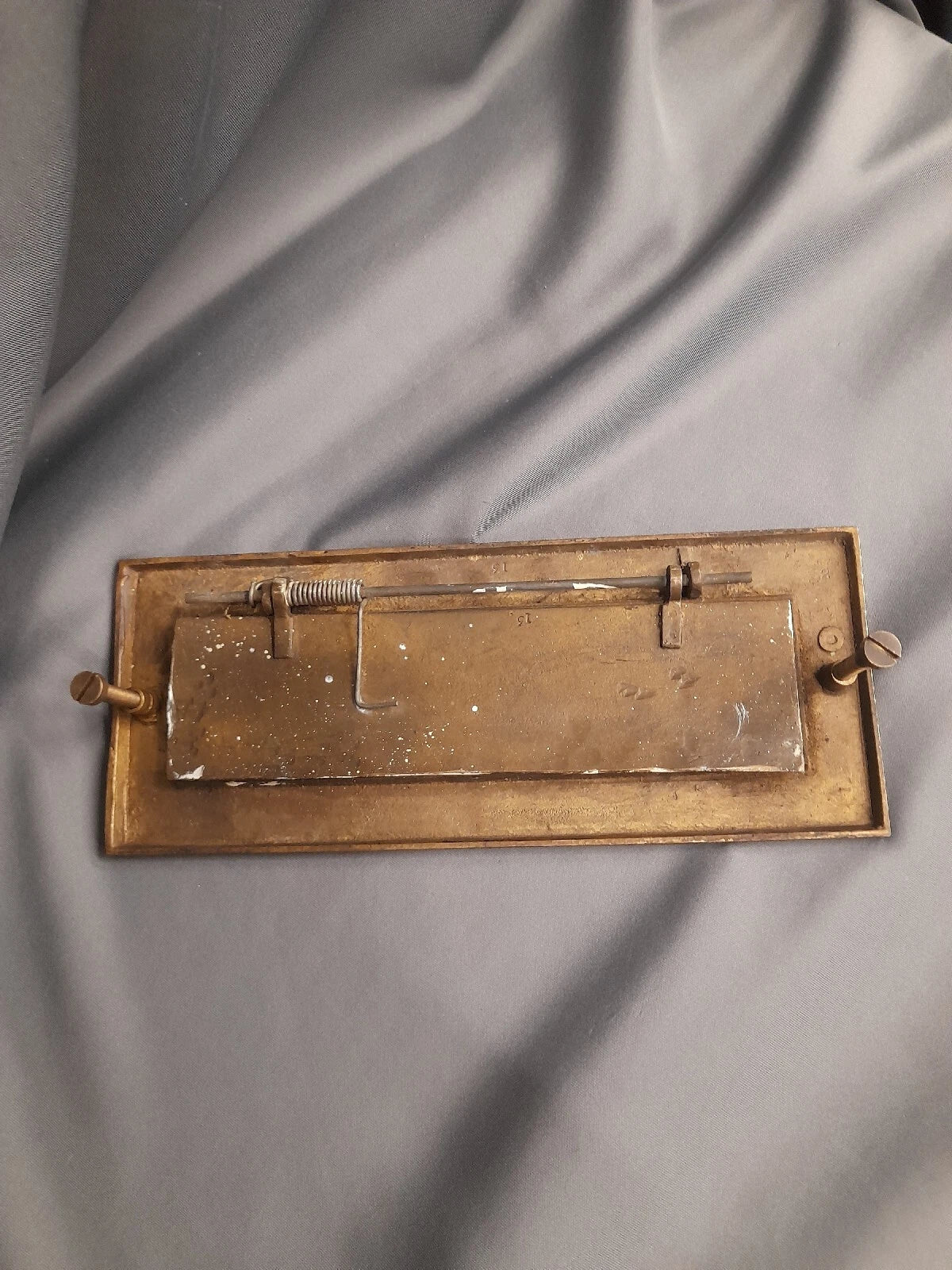 Brass / Copper Heavy Duty Letterbox, Reclaimed Refurbed Vintage Original Patina