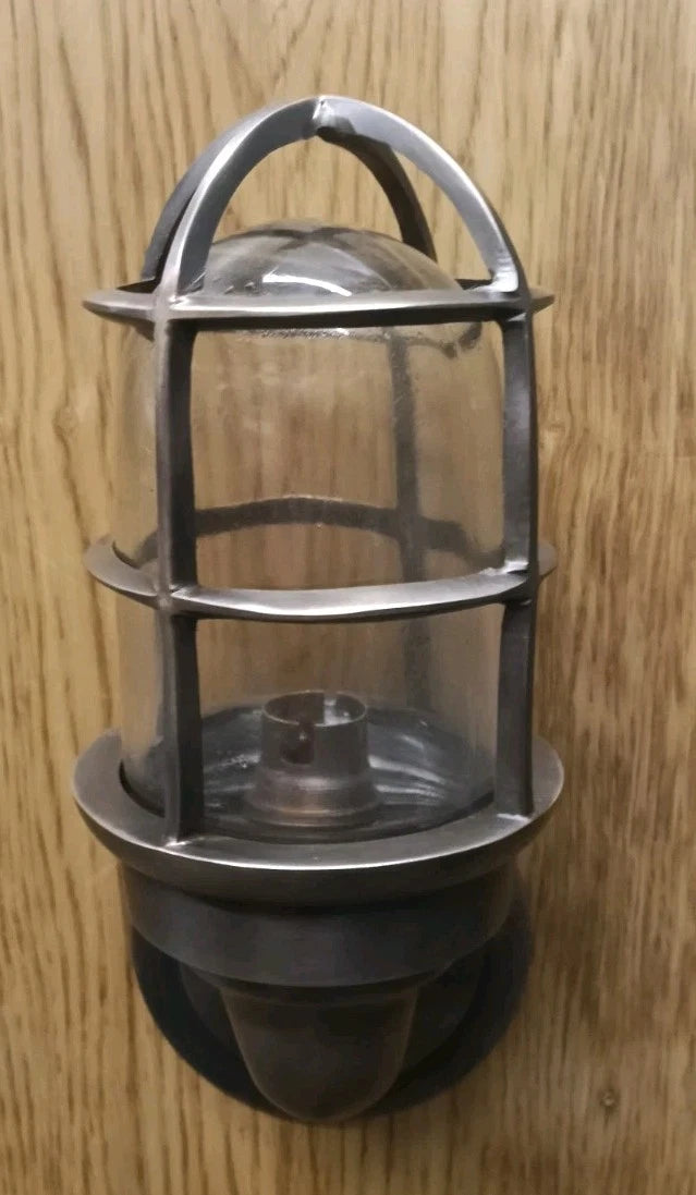 Brass Ships Bulkhead Light, Aged Brass, Passageway Maritime Light 3 Available