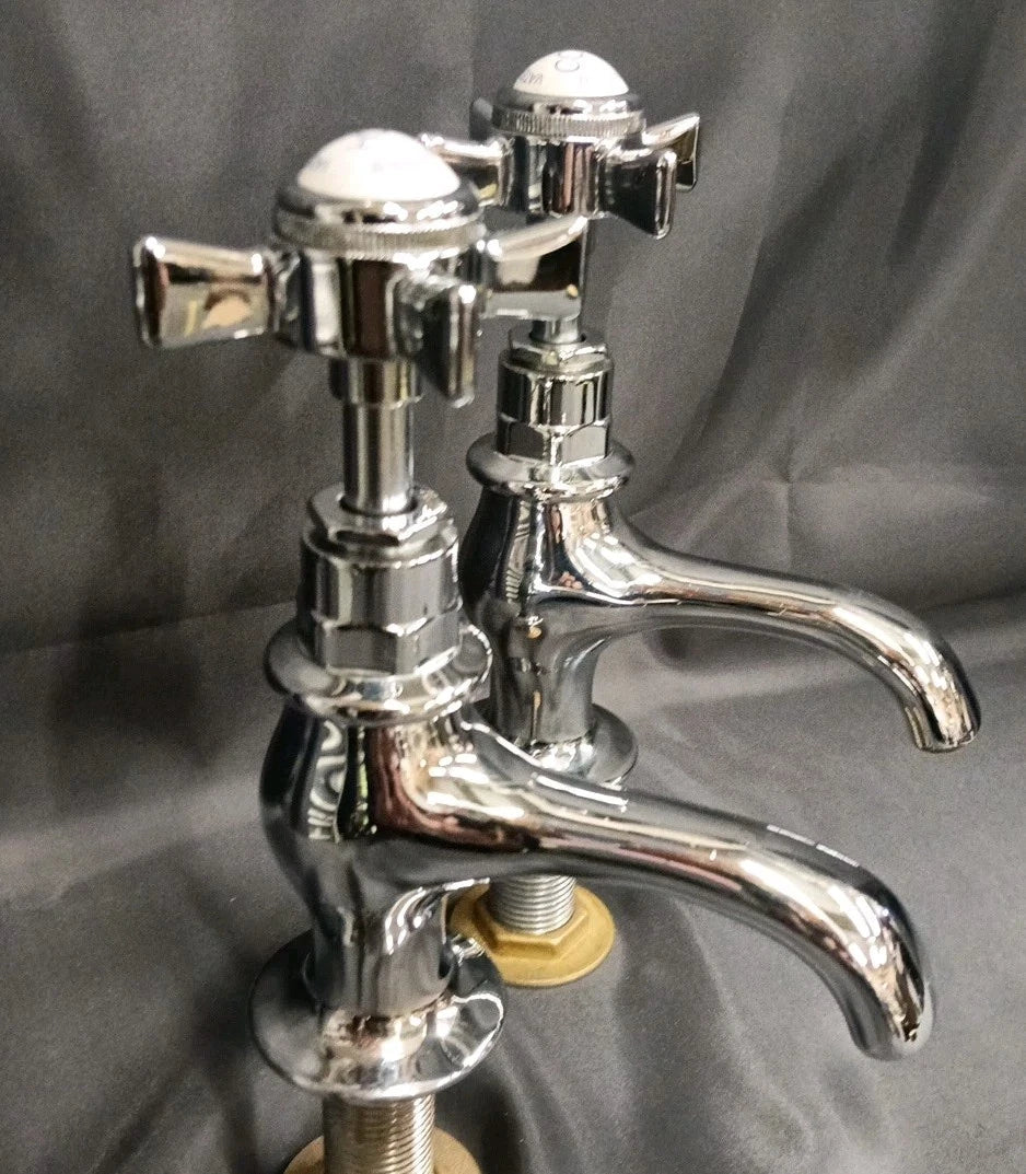 Chrome Bathroom Basin Taps, Reclaimed & Fully Refurbished Taps D5