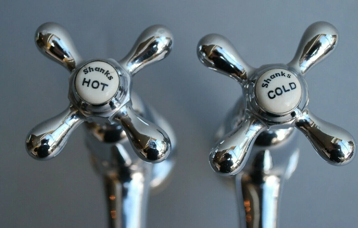 Chrome Basin Taps Reclaimed & Fully Refurbished Retro Taps 2 Pairs Available