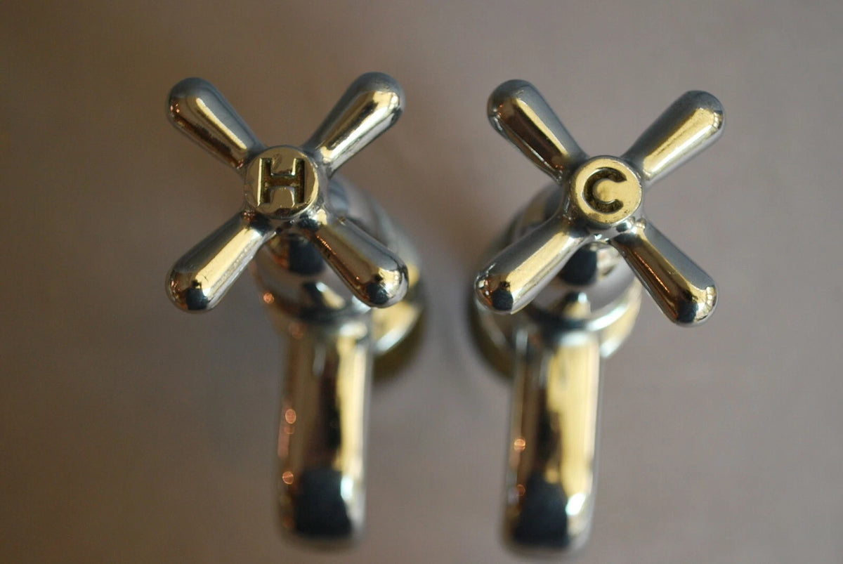 Chrome Bathroom Basin Taps Reclaimed & Fully Refurbished Ready 2 Fit Chrome Taps