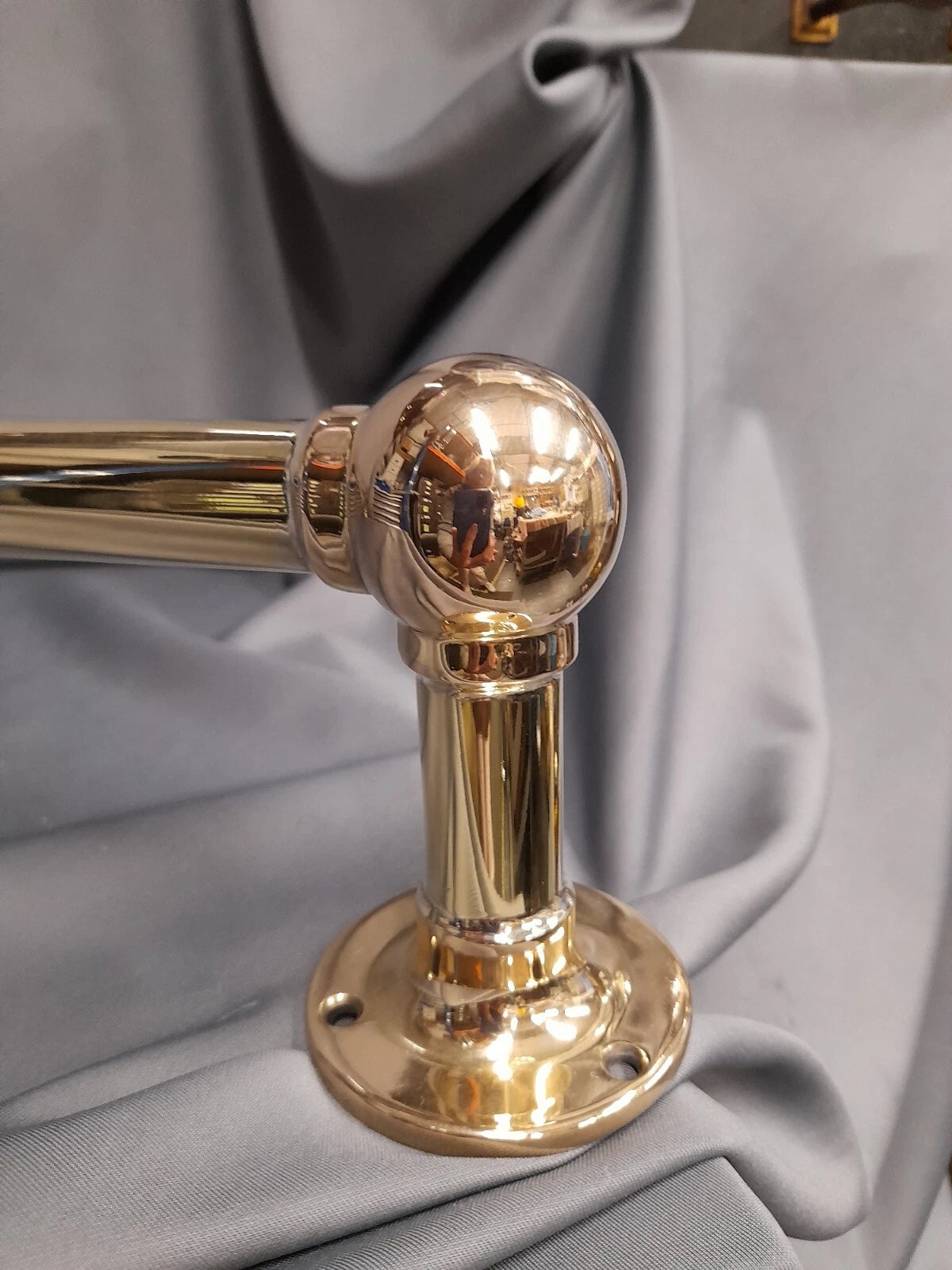Brass Towel Rail,  Chunky Quality 64 cm Overall Length Bare Brass 2 Available