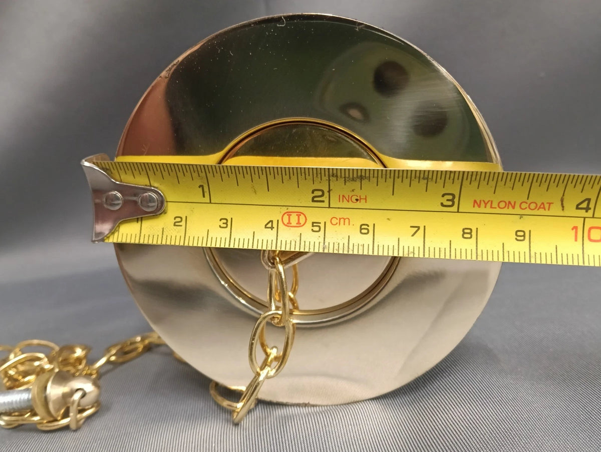 Brass Belfast Kitchen Sink Un-Slotted Waste, Plug, Chain 1 1/2 Inch Refurbished