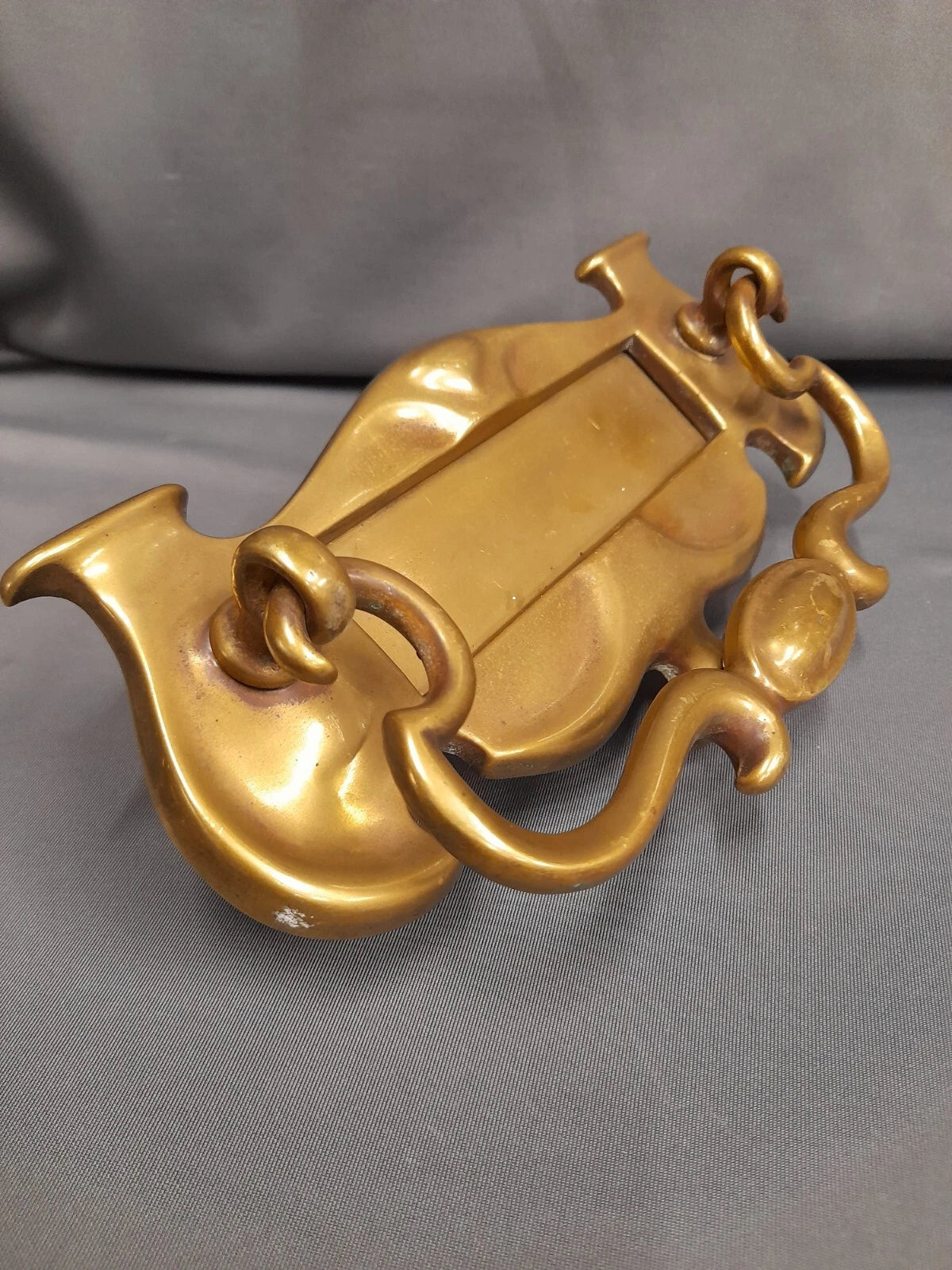 Brass Door Knocker, Lovely Patina, Heavyweight Quality