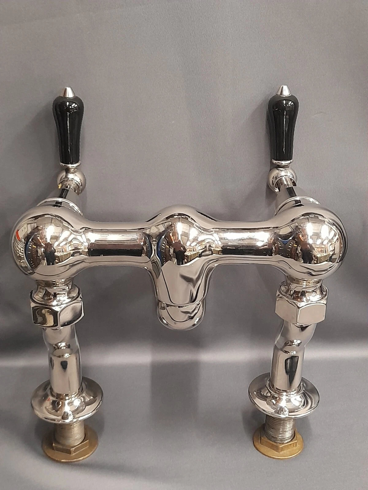 Catchpole & Rye La Fontaine Noire Bath Filler Taps Reclaimed, Refurbished in Nickel
