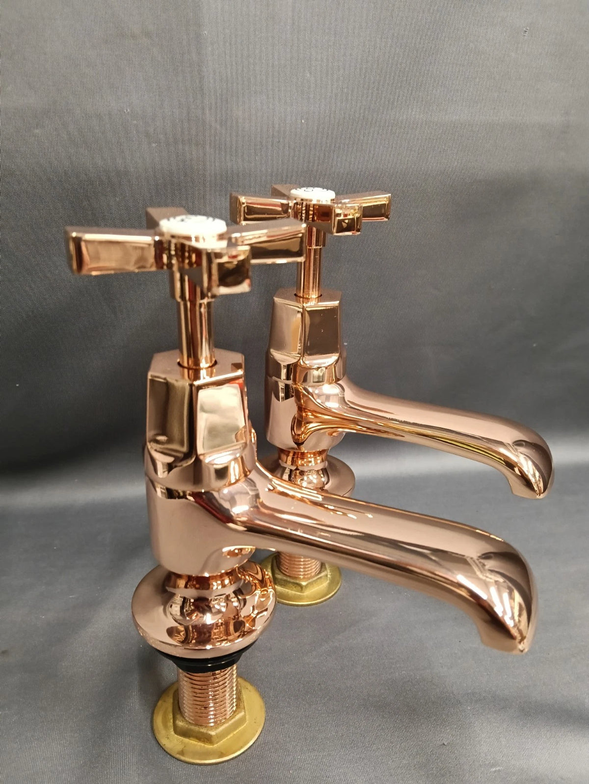 Copper Brass Bathroom Basin Taps New Old Stock D7