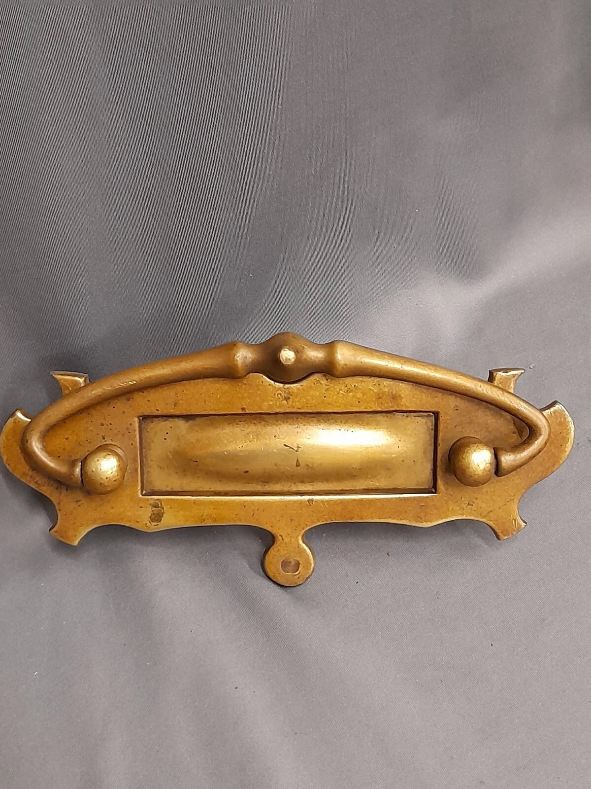 Brass Letterbox Vintage, Original Patina Brass