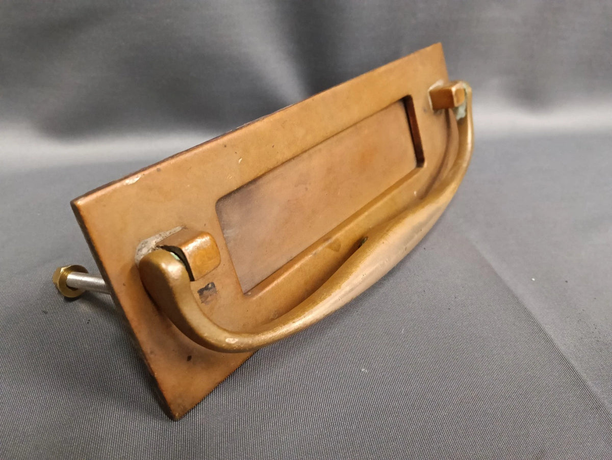 Brass / Bronze Letterbox, Reclaimed, Reconditioned Vintage Original Patina