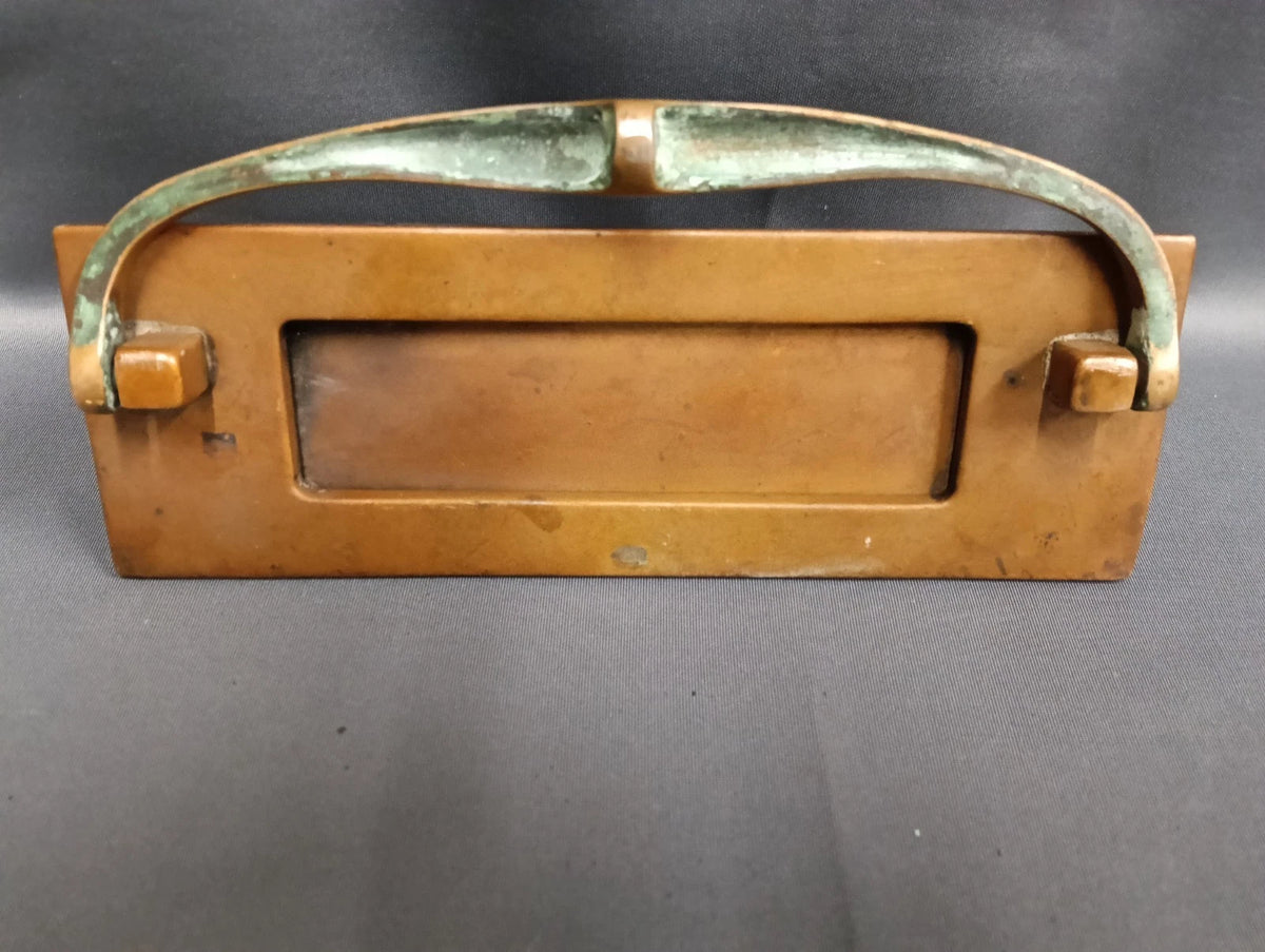 Brass / Bronze Letterbox, Reclaimed, Reconditioned Vintage Original Patina