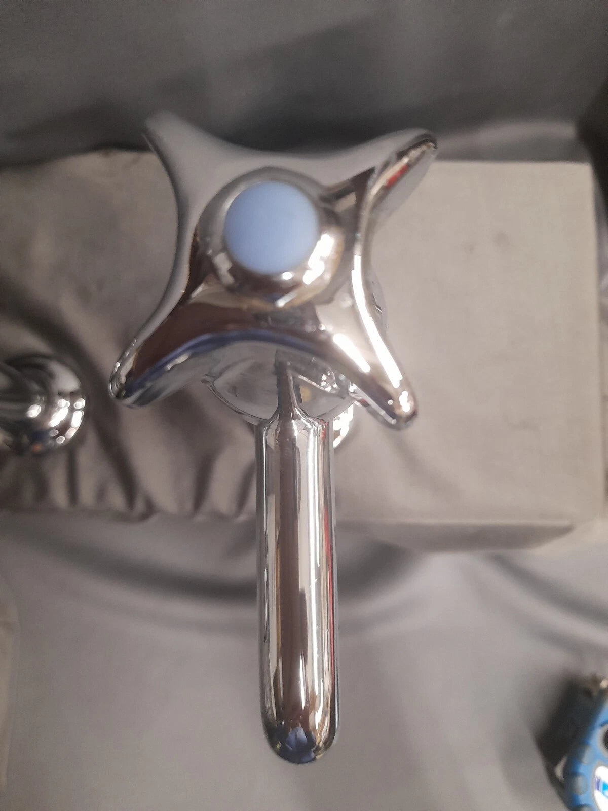 Chrome Pillar Taps Ideal Belfast Kitchen Taps, Reclaimed, Refurbed 10 cm Spout