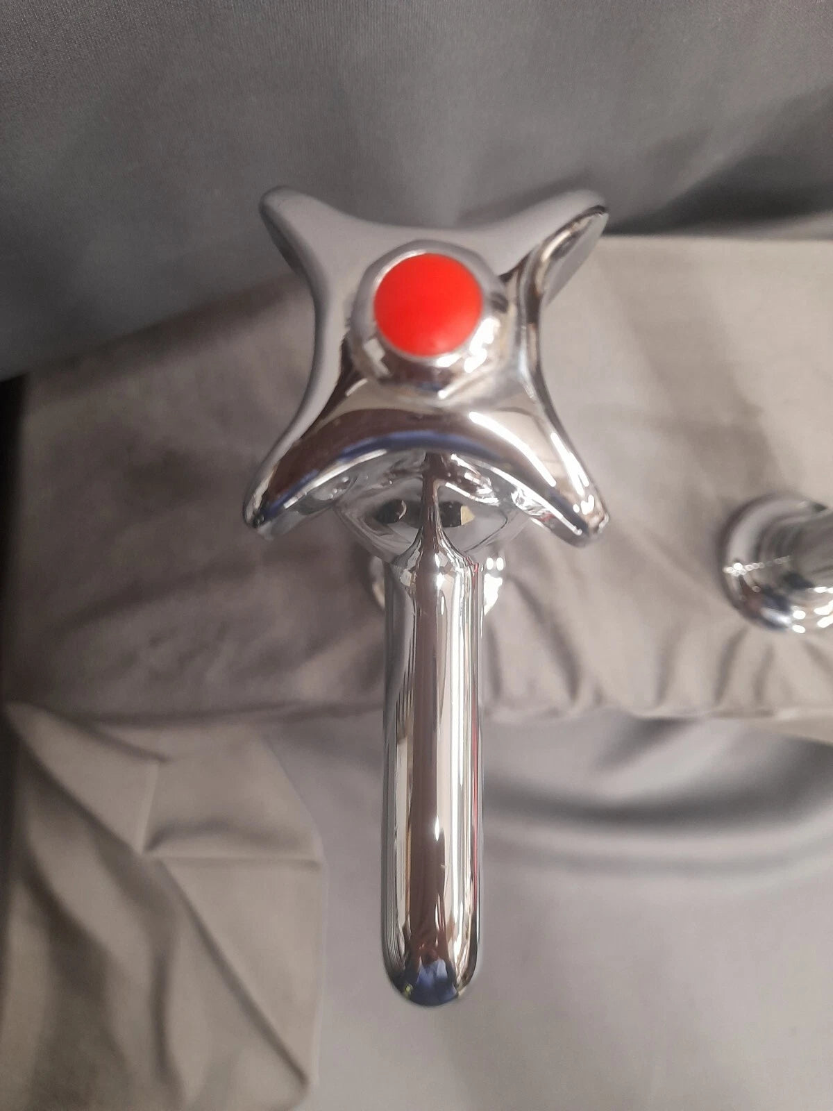Chrome Pillar Taps Ideal Belfast Kitchen Taps, Reclaimed, Refurbed 10 cm Spout
