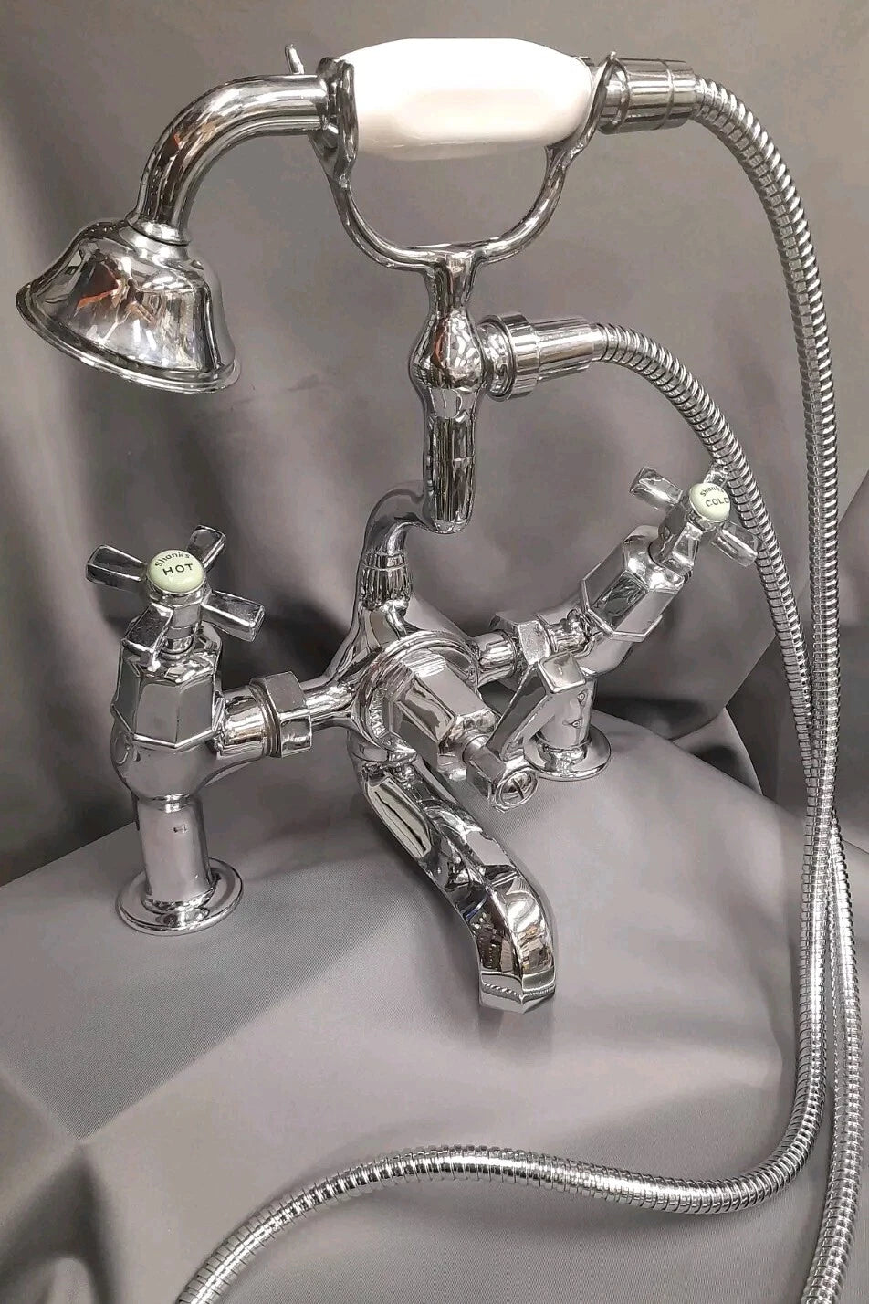 Shanks Deco Chrome Bath Shower Mixer Taps Reclaimed & Fully Refurbished