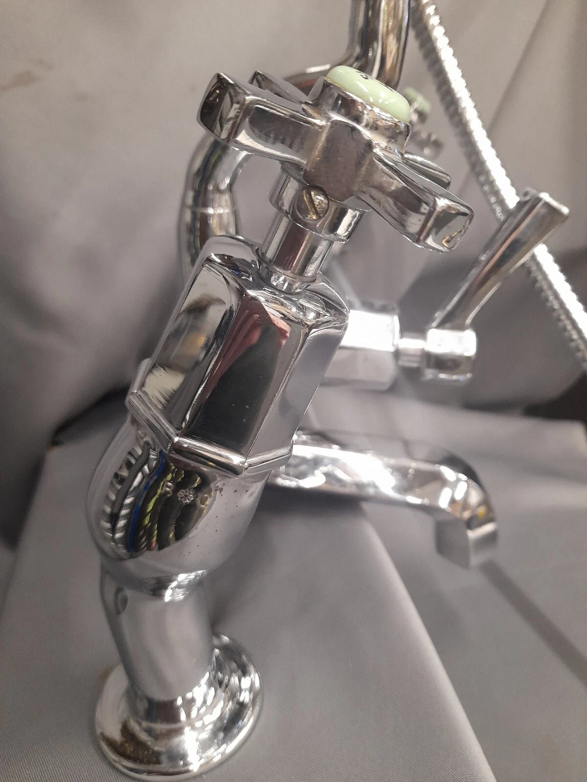 Shanks Deco Chrome Bath Shower Mixer Taps Reclaimed & Fully Refurbished