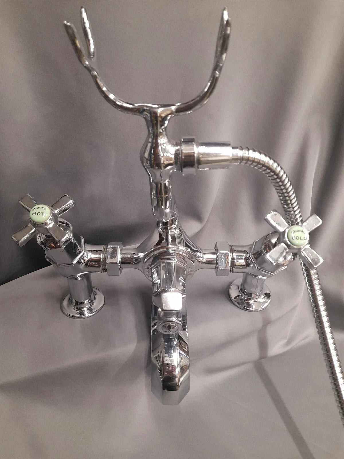 Shanks Deco Chrome Bath Shower Mixer Taps Reclaimed & Fully Refurbished