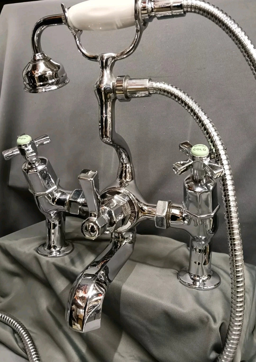 Shanks Deco Chrome Bath Shower Mixer Taps Reclaimed & Fully Refurbished