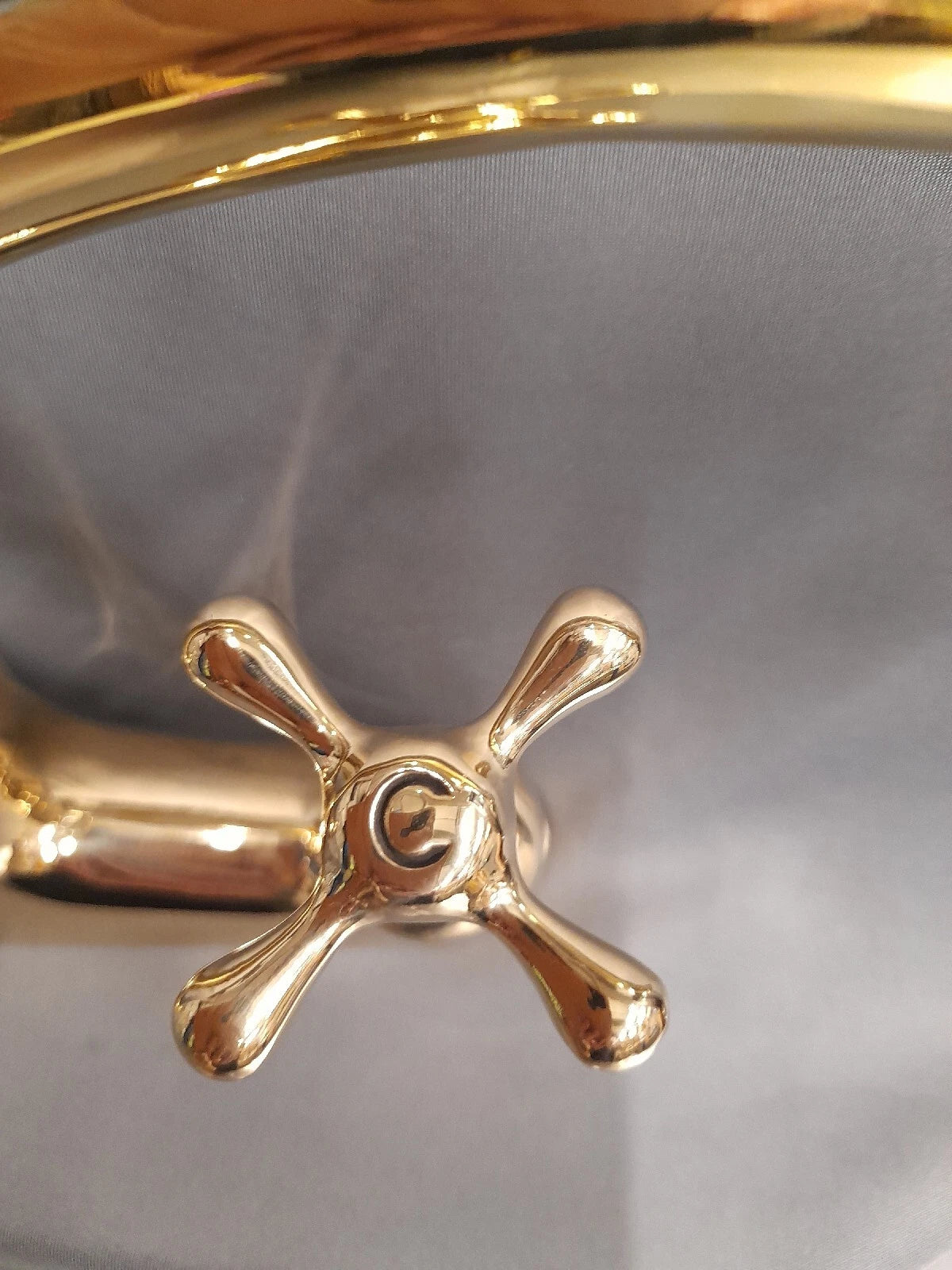 Brass Deck Mounted Bi-Flo Mixer Taps, Ideal Belfast Sink Refurbed