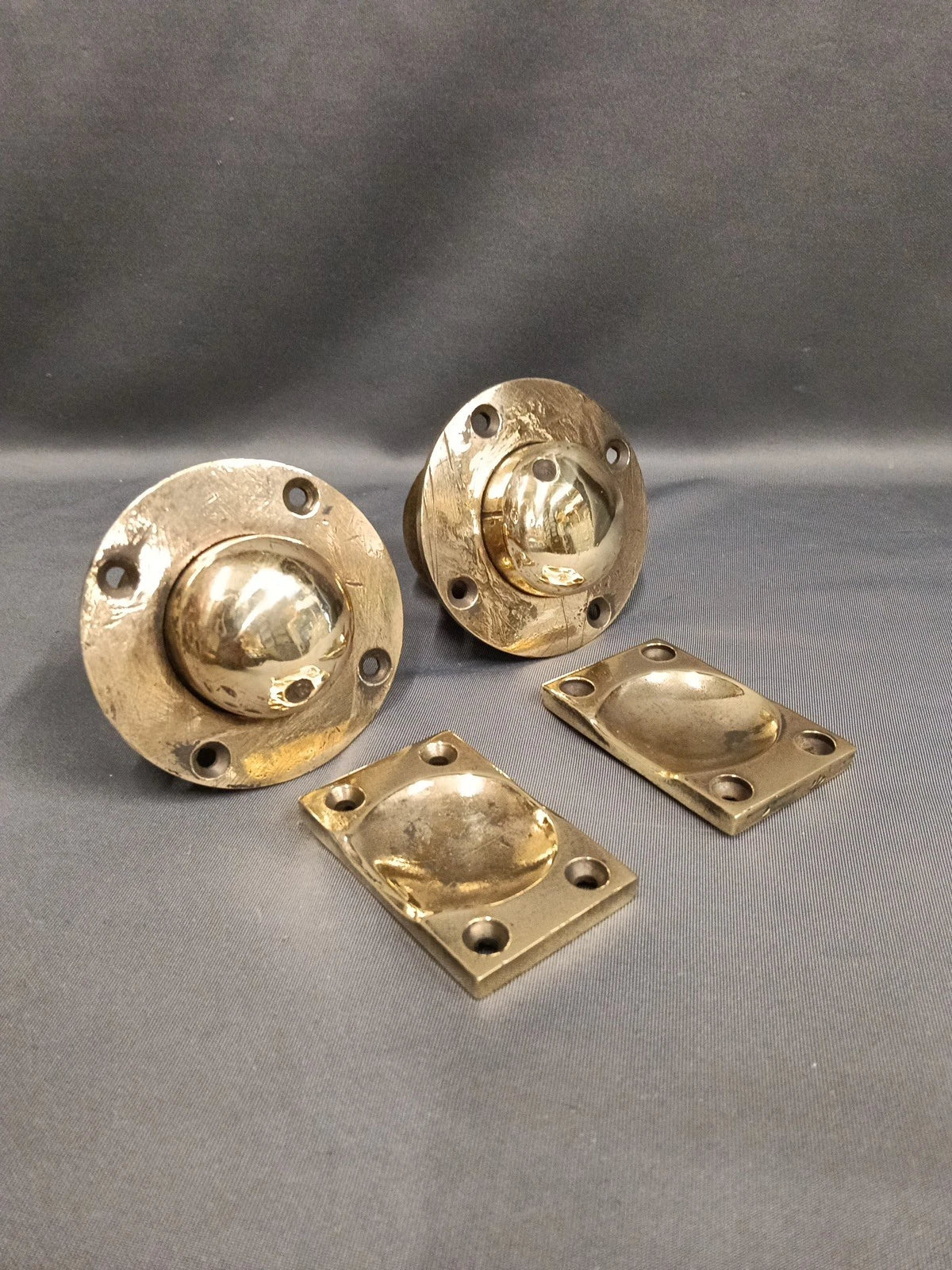 Antique Brass Super Heavy Weight Door Stops 4 Heavy Weight Doors