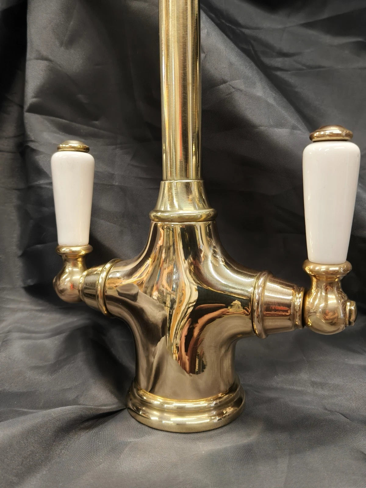 Perrin & Rowe Phoenician Bare Brass Mono Mixer Kitchen Taps, Reconditioned