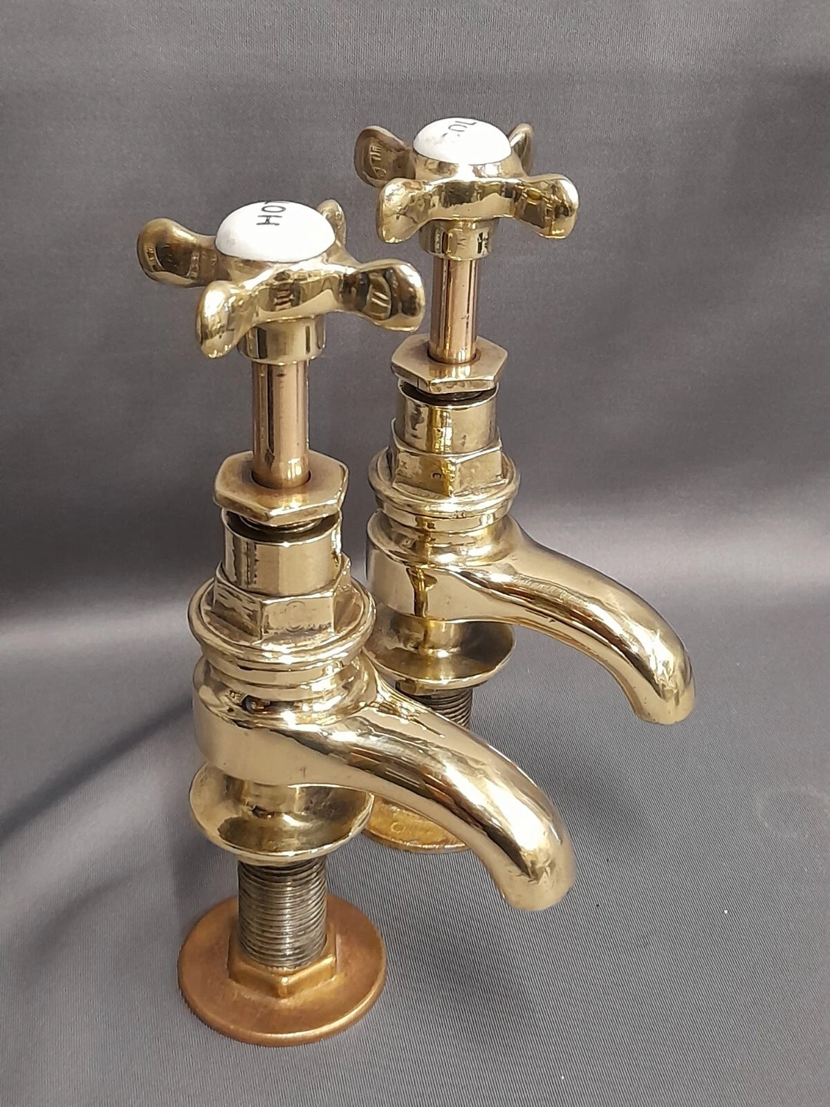 Brass Basin Taps Reclaimed & Fully Refurbished Taps, Ideal Bathroom Basin D4