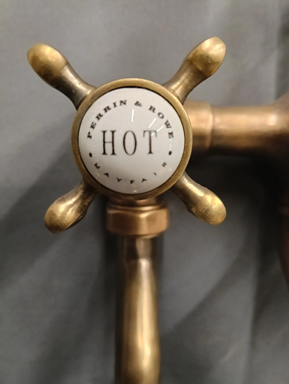 PERRIN & ROWE AGED BRASS BATH SHOWER MIXER TAP RECLAIMED RECONDITIONED