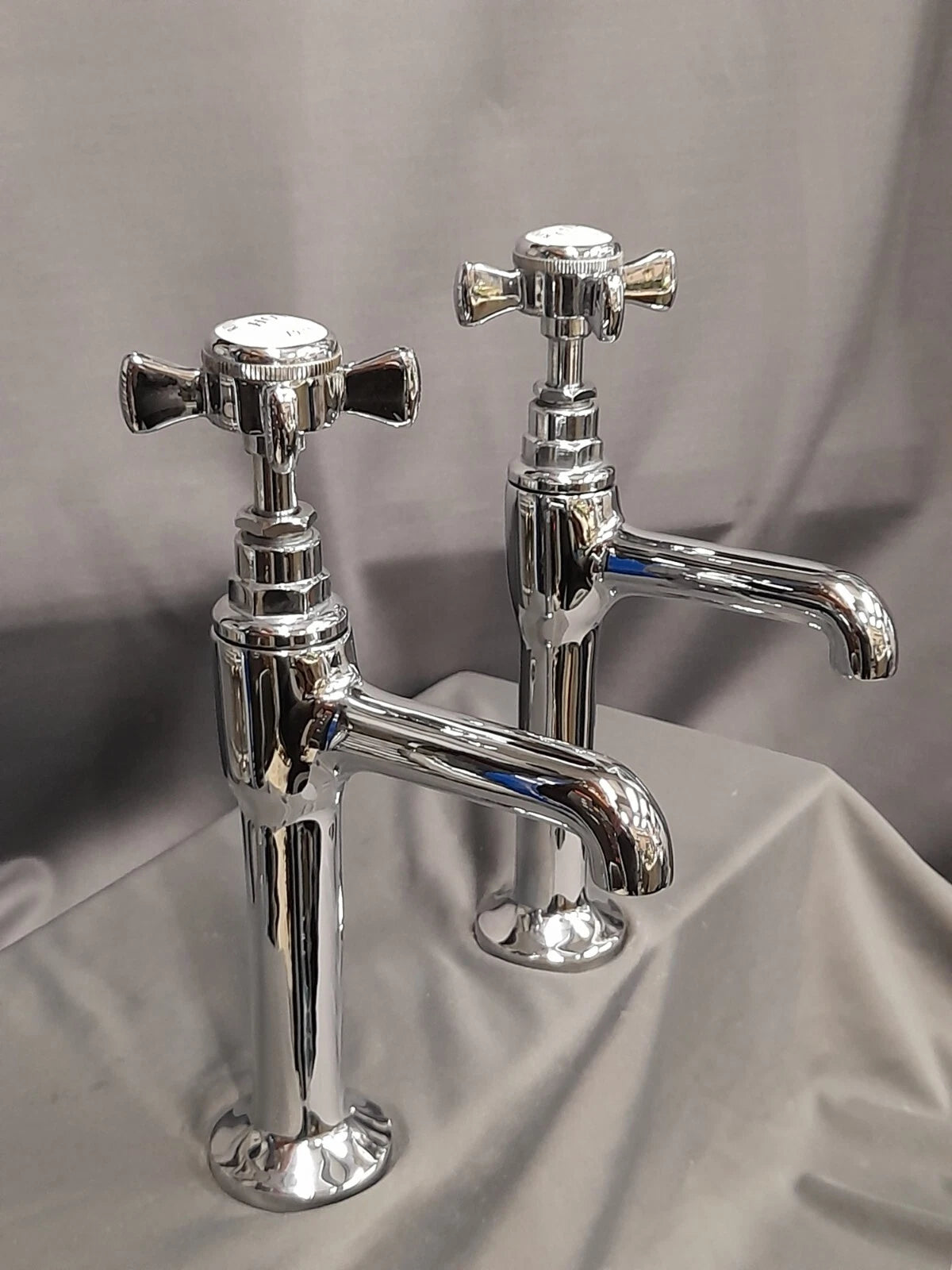 Chrome Pillar Taps Ideal Belfast Kitchen Taps, New Old Stock