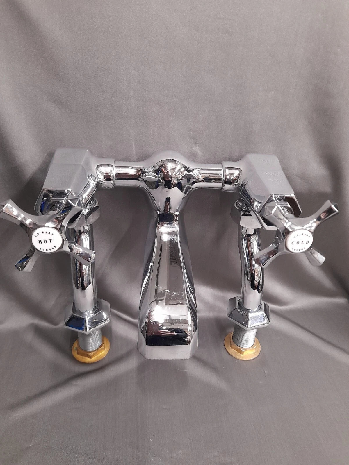 C.P. Hart Empire Range, Deco Chrome Bath Filler Taps, Reclaimed & Fully Refurbed