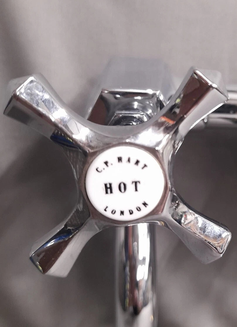 C.P. Hart Empire Range, Deco Chrome Bath Filler Taps, Reclaimed & Fully Refurbed