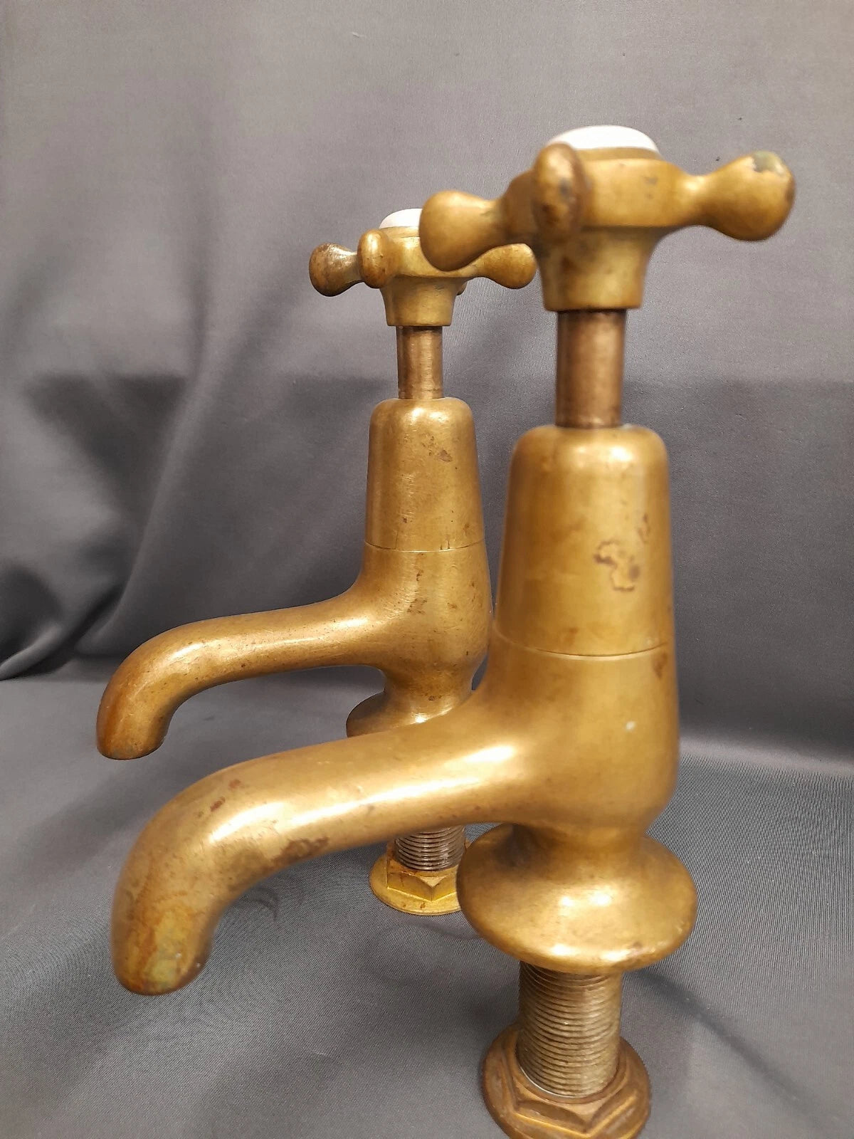Brass Bath Taps Original Aged Patina Brass Bathroom Taps Fully Refubished